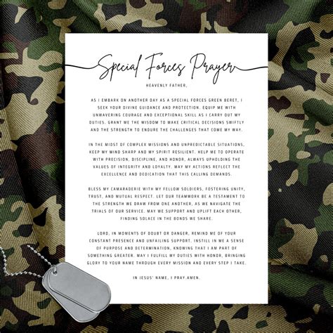 Green Beret prayer