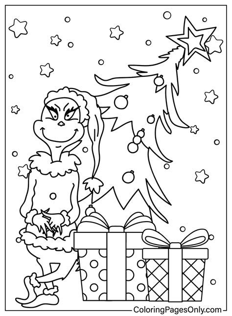 Grinch Coloring Page Image