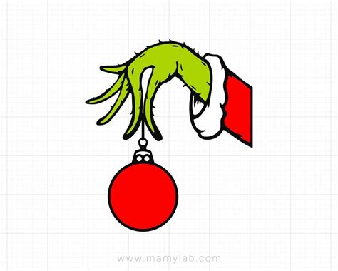 Grinch Hand Template Garland