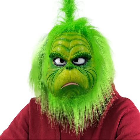 Grinch Mask with Christmas Lights