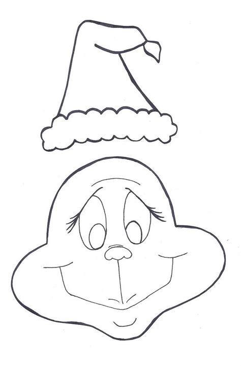 Grinch Mask with Santa Hat Printable Color