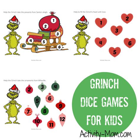 Grinch printable activities for kids