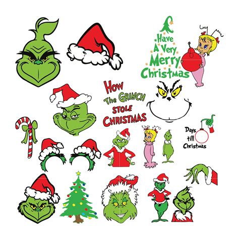 Grinch printable pictures for holiday fun