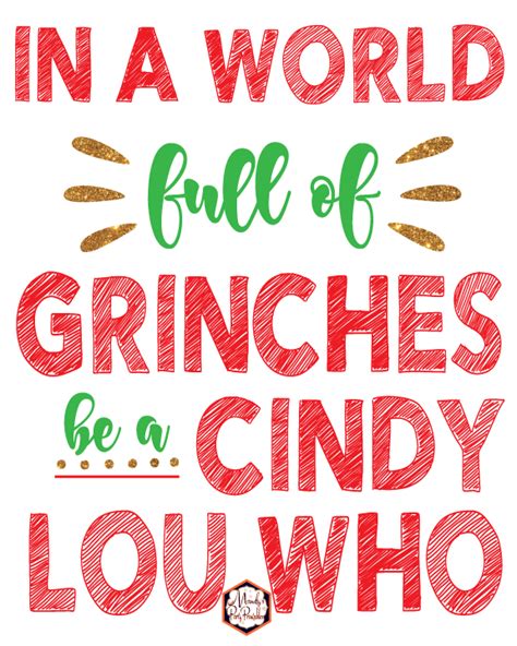 Grinch printable quotes for holiday fun