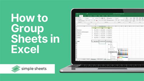 Group Sheets Excel 2019