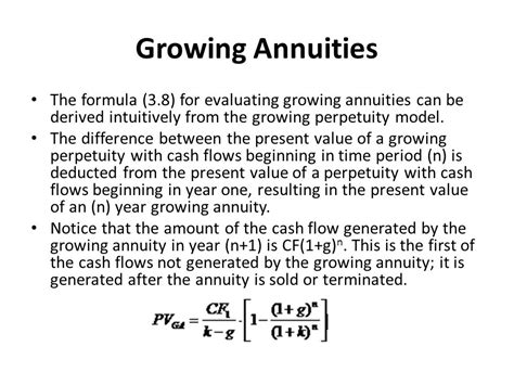 Growing Annuity Formula Tutorial