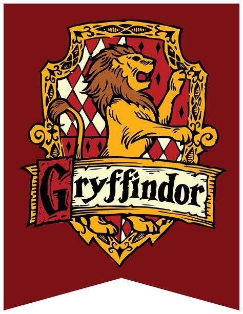 Gryffindor House Flag Printable