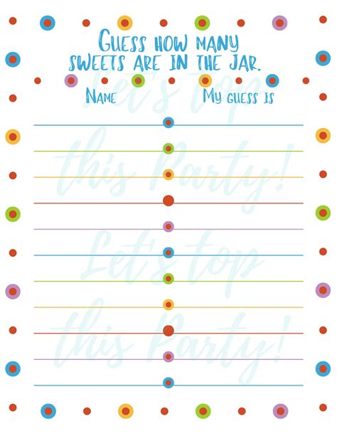 Guess How Many In The Jar Printable Free