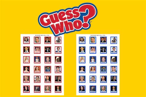 Guess Who Game Printable Templates