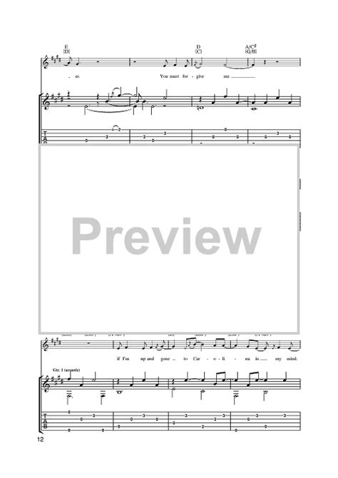 Guitar Sheet Music for Amazing Grace