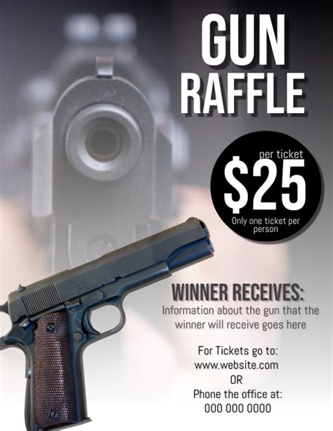 Gun Raffle Ticket Template Illustrator