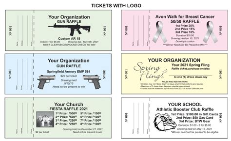 Gun Raffle Ticket Template Pre-Designed