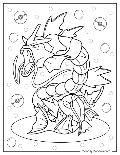 Gyarados Coloring Page