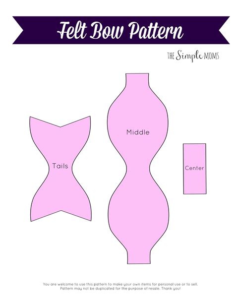 Hair Bow Template Patterns