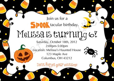 Free Halloween Birthday Invitation Templates