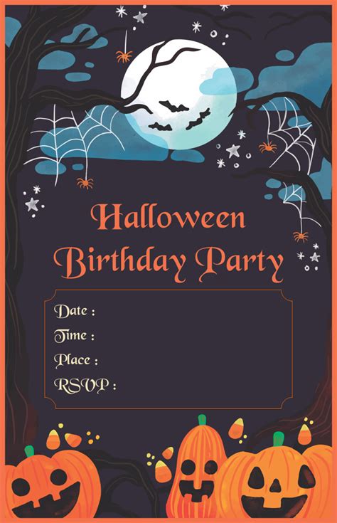 Halloween Birthday Invitation Templates Gallery 4