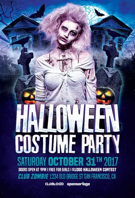 Halloween Costume Party Flyer Template