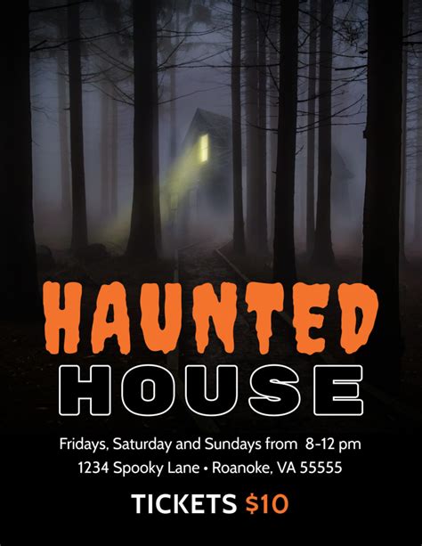 Halloween Haunted House Flyers