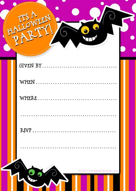 Halloween Invitation Templates in Microsoft Word