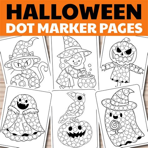 Halloween dot marker printable for preschoolers