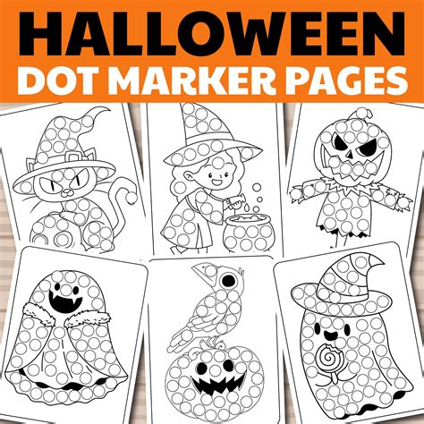 Halloween dot marker printable templates