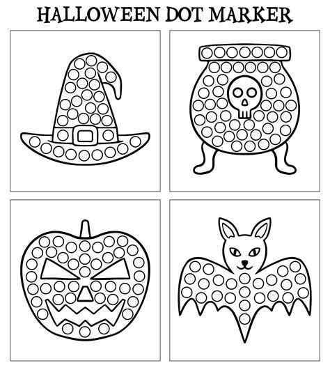 Halloween dot marker worksheet for kids