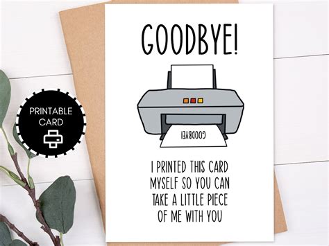 Hand-Drawn Goodbye Card Template