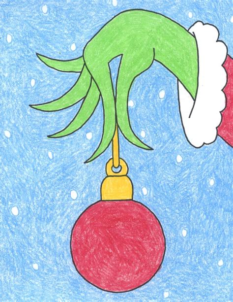 Hand-Drawn Grinch Template Example