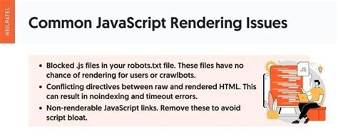 Handle JavaScript Rendering Issues