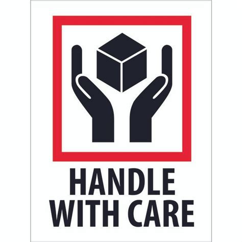 Handle with Care Label