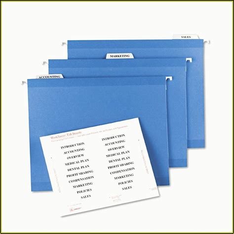 Hanging File Folder Tab Templates Gallery 3