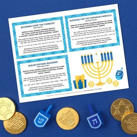 Hanukkah Blessings Printable Gallery 2