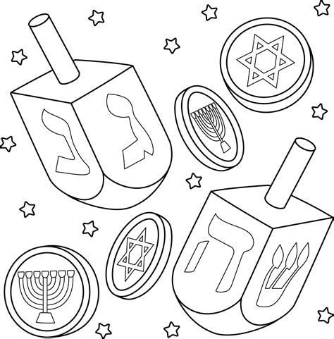 Hanukkah Coloring Pages For Kids