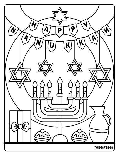 Hanukkah Coloring Pages Free