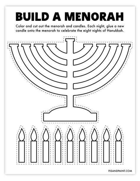 Hanukkah Menorah Template Design