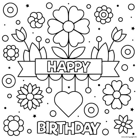 Happy Birthday Coloring Cards Ideas