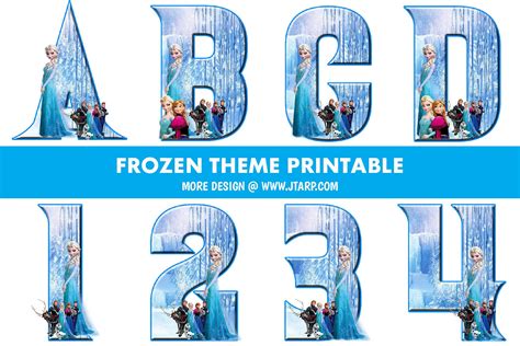 Happy Birthday Frozen Letters Printable Template