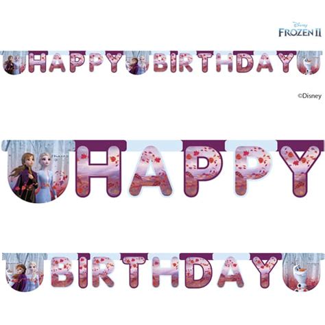 Happy Birthday Frozen Letters Printable Template