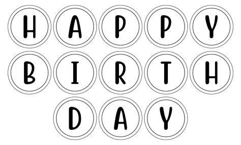 Happy Birthday Printable Letters