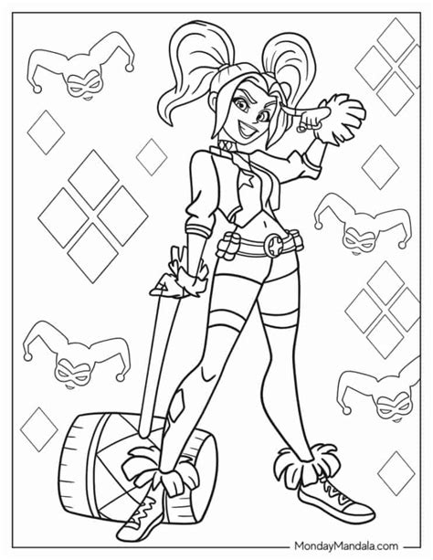 Harley Quinn Coloring Page