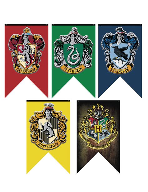 Harry Potter House Flags Printable