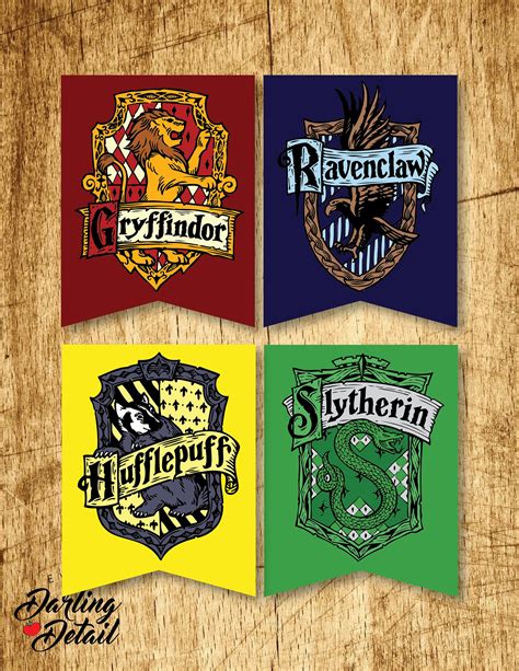 Harry Potter House Flags Printable Inspiration