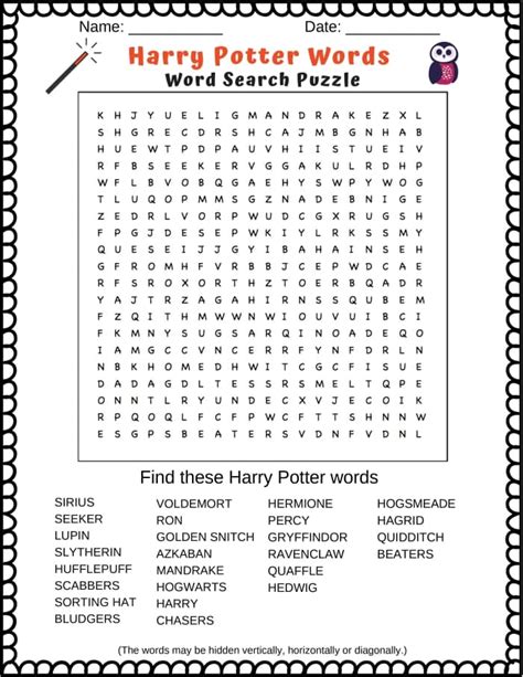 Harry Potter Word Search