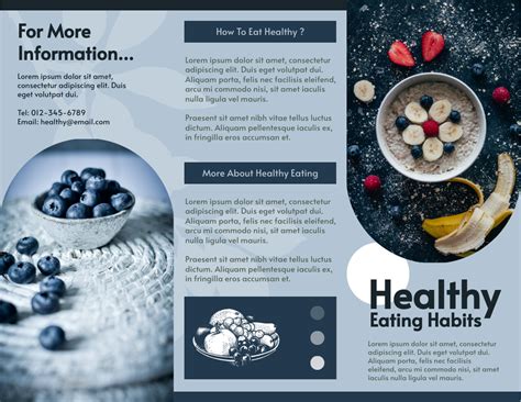 Healthy Eating Brochure Template