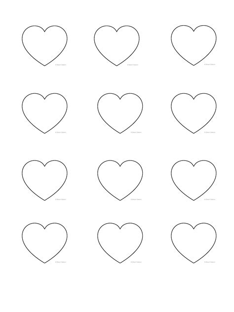 Heart Shaped Macaron Stencil Template