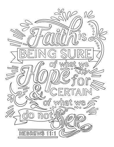 Hebrews 11:1 Coloring Page