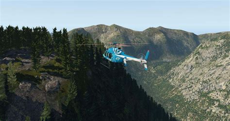 Helicopter landing in mountainous terrain