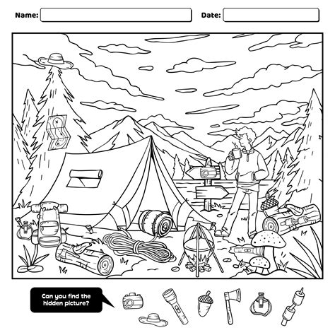 A hidden object printable featuring an educational theme