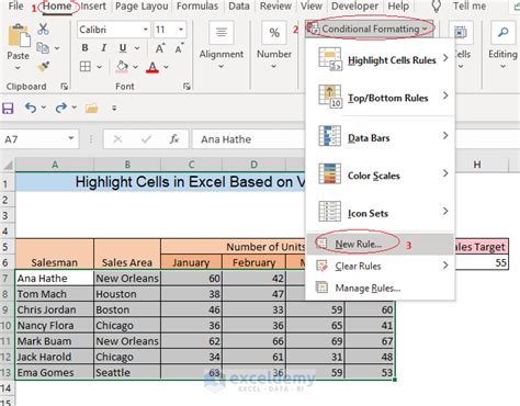 Highlight Cells Based on Value