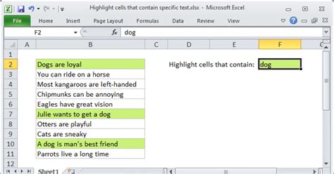 Highlighting Cells Containing Text With A Specific Length